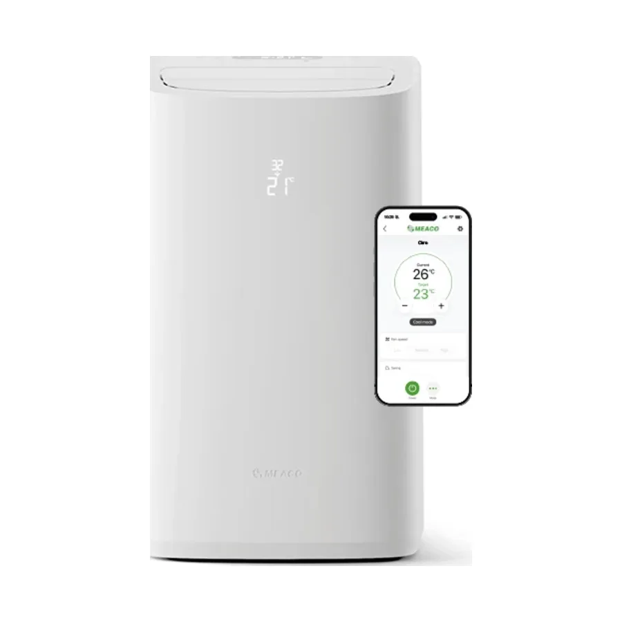 Meaco MeacoCool Pro 12000 sett forfra, frittstående på hvit bakgrunn